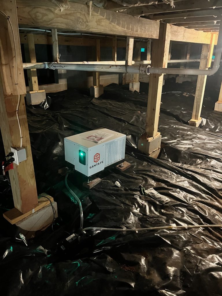 Santa Fe Dehumidifier Installation for Crawl Space Moisture Control